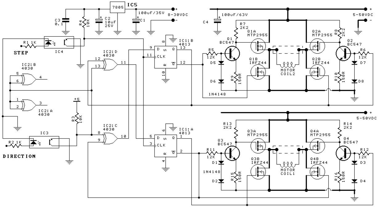 步進(jìn)電機(jī)驅(qū)動電路圖 步進(jìn)電機(jī)驅(qū)動電路圖